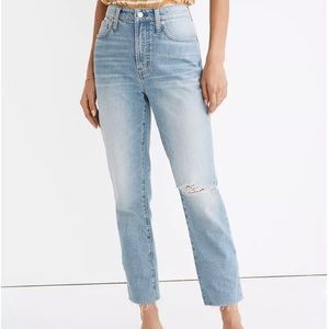 NWT Madewell Curvy Perfect Vintage Jean - Coney Wash Destroyed Edition